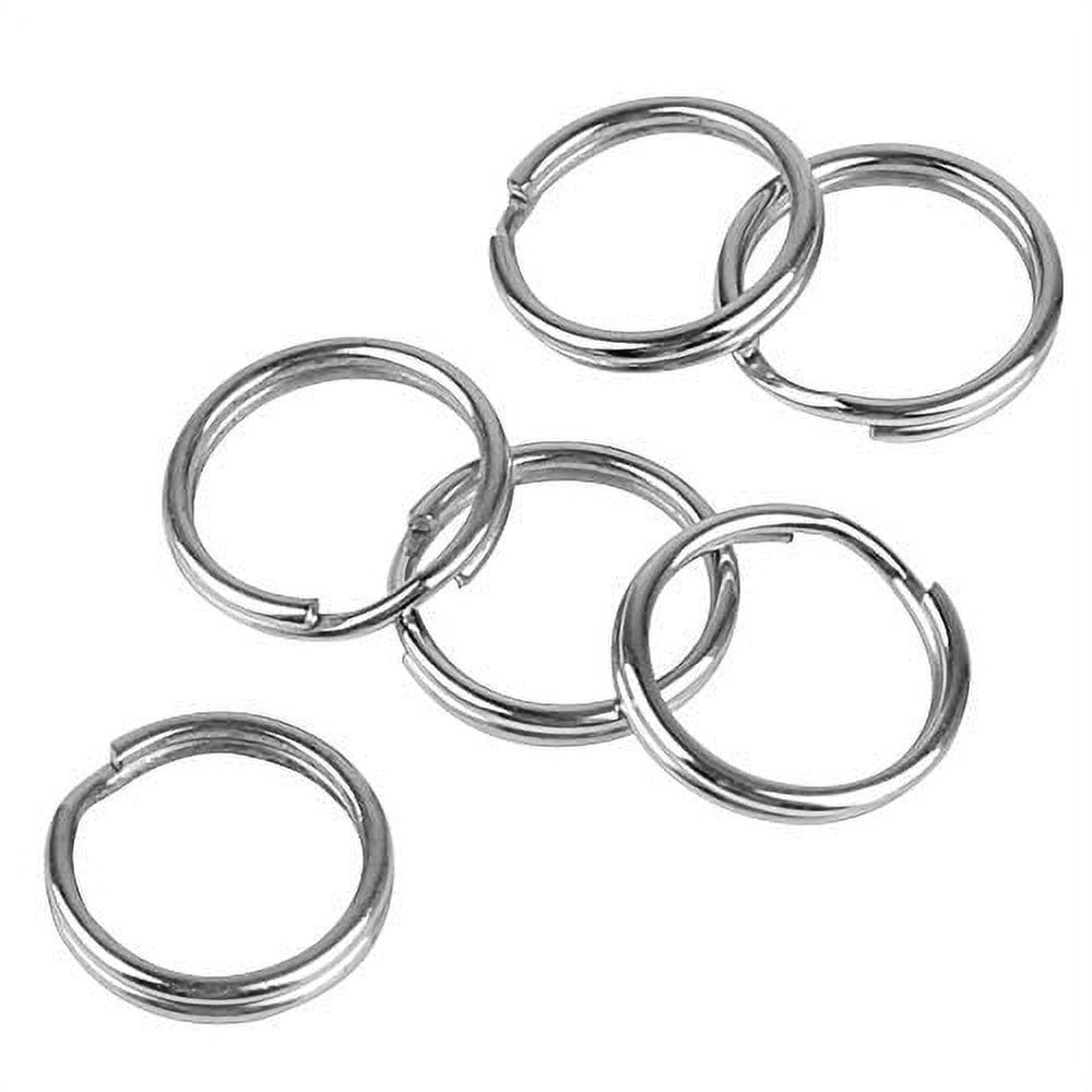 Pawfly 100 Pack 1/2 Inch Split Key Rings Mini Jump Rings Dog Tag Rings with  Double Loops Small Metal Rings Connectors for Car Keys, Jewelry Necklaces
