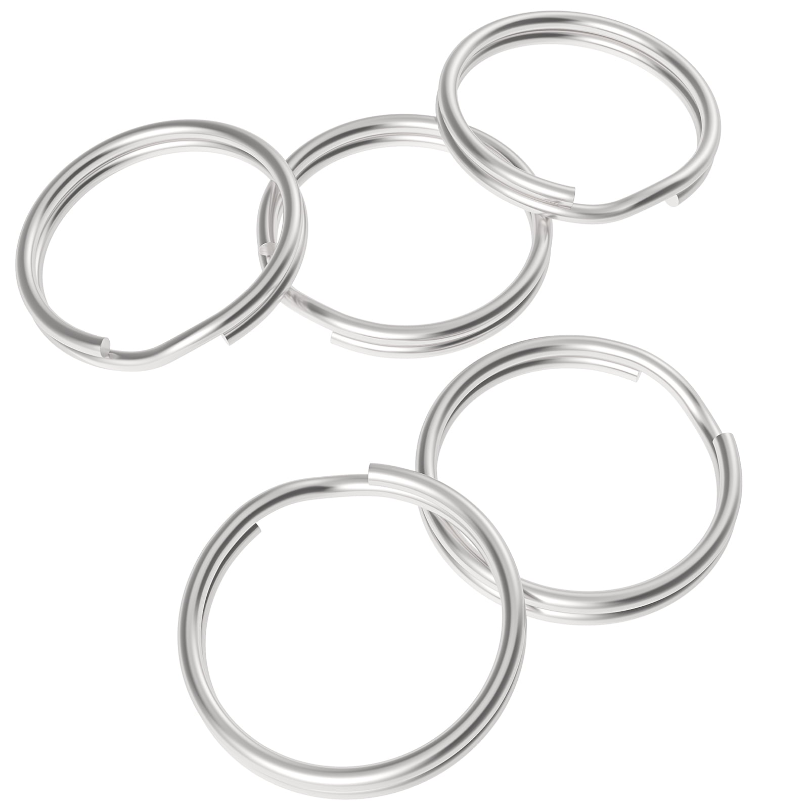 Pawfly 100 Pack 3/5 Inch Mini Split Jump Ring with Double Loops Small Metal Rings Connectors for