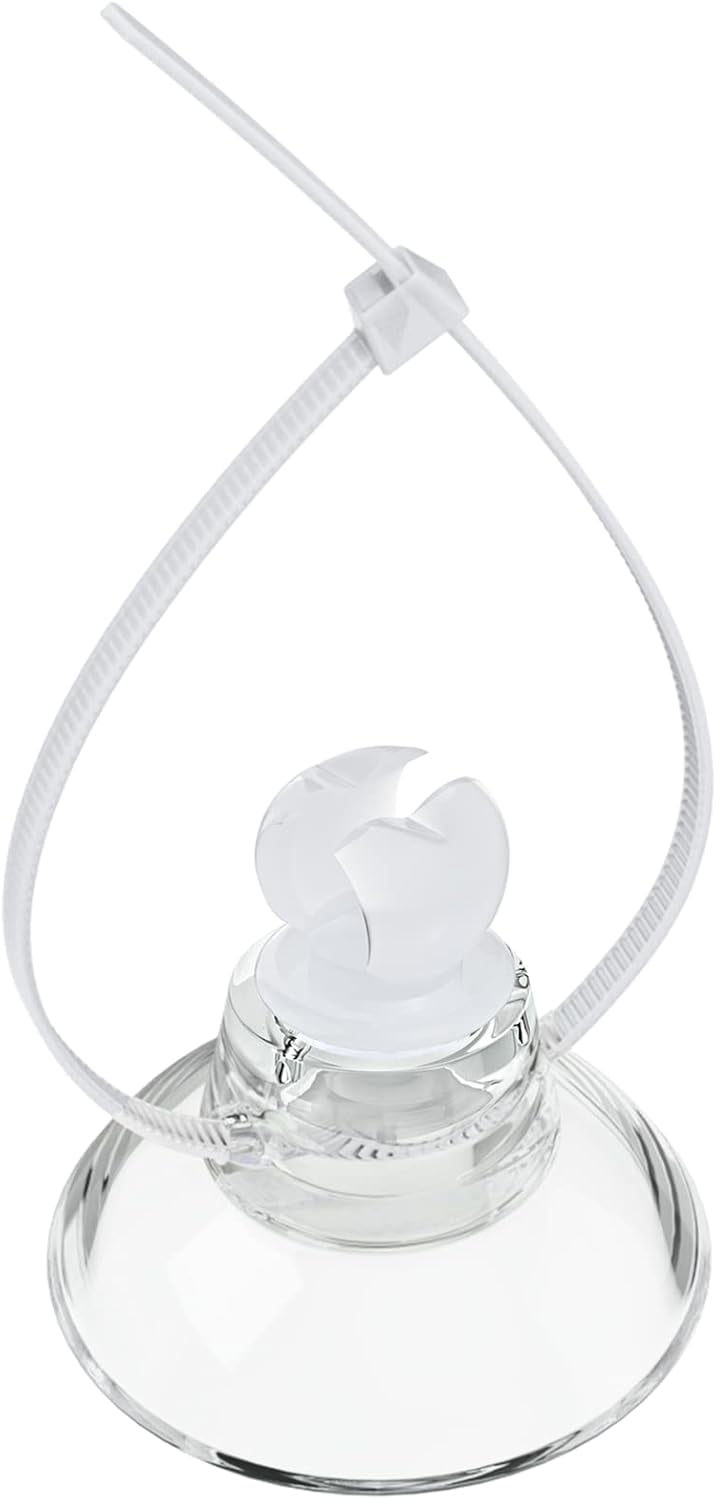 10 Ventose Trasparenti 3 Cm - Senza Ganci, Per Vetro E Superfici Lisce, Carico Max 1.36 Kg Caduna