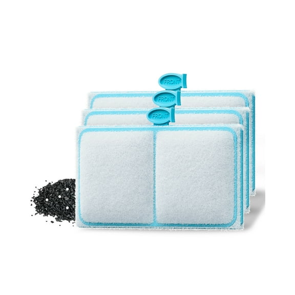 Pawfly 3 Count EF-S Element Filter Cartridges for Top Fin BF5 Bettaflo Cartridge Filters and Desktop Aquariums Fish Tank Replacement Cartridges for Water Filtration (Small)