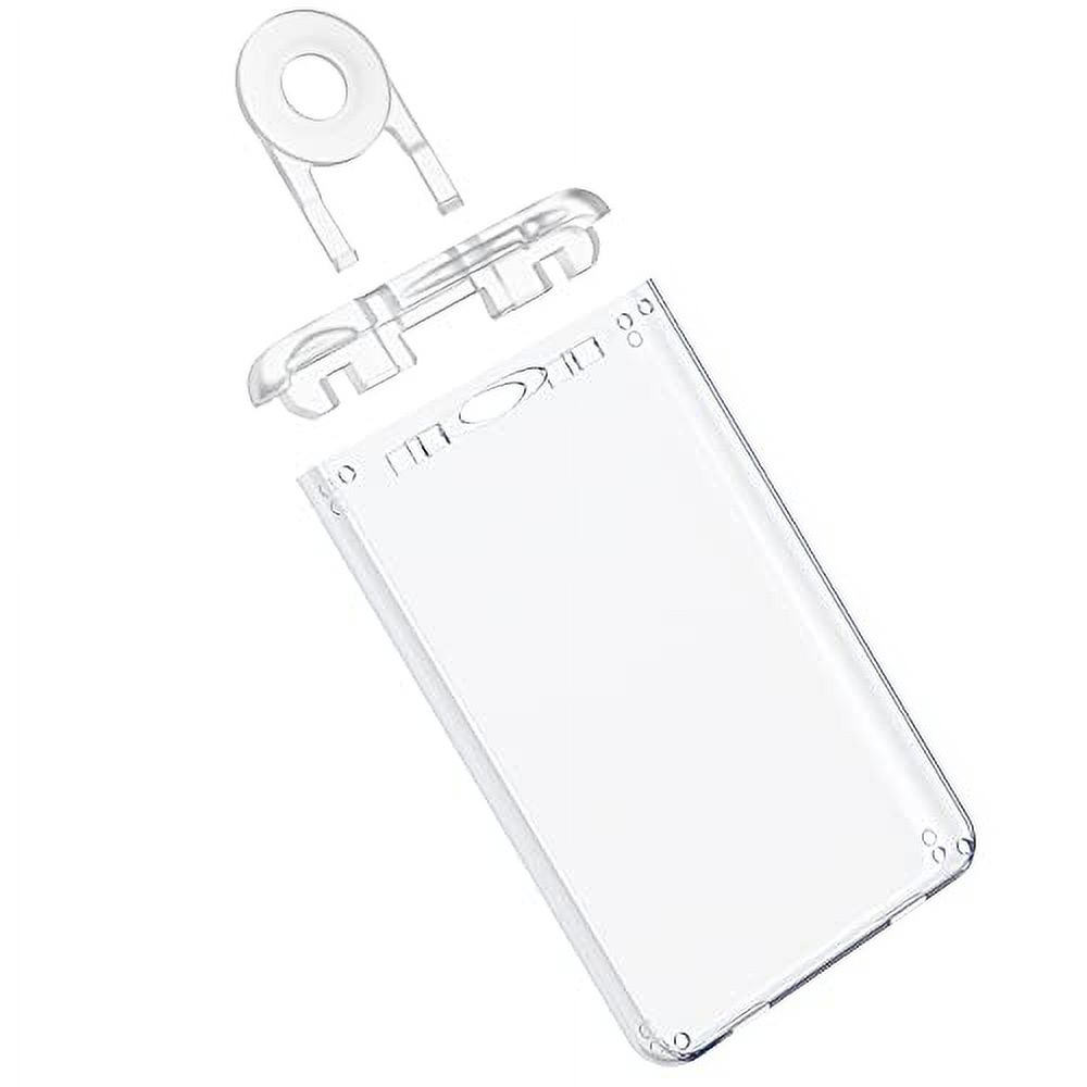 Pawfly Locking ID Badge Holder 3Card Hard PC Card Case with Key Pin