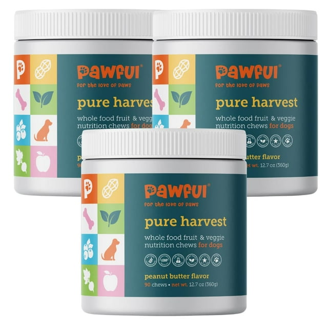 Pawful Pure Harvest Healthy Natural Dog Treats Delicious Peanut