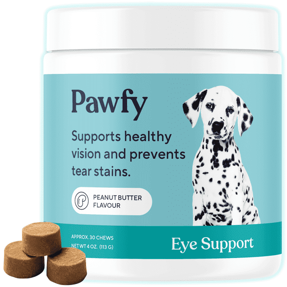 Pawfy Eye Support Soft Chews | Prevent Tear Stains | Overall Eye Health | with Krill Oil