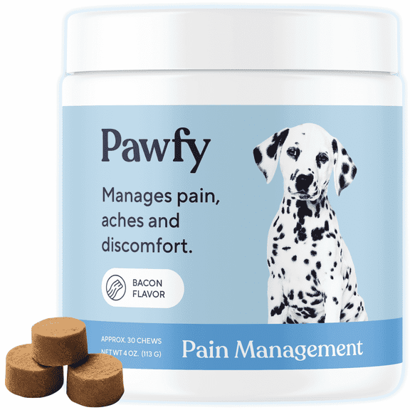 Pawfy Hip & Joint Supplement for Dogs, Glucosamine Chondroitin MSM & Omega-3 | 30 Chews