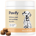 Pawfy dogs Skin & Coat Soft Chews Allergies Itching Licking Paw
