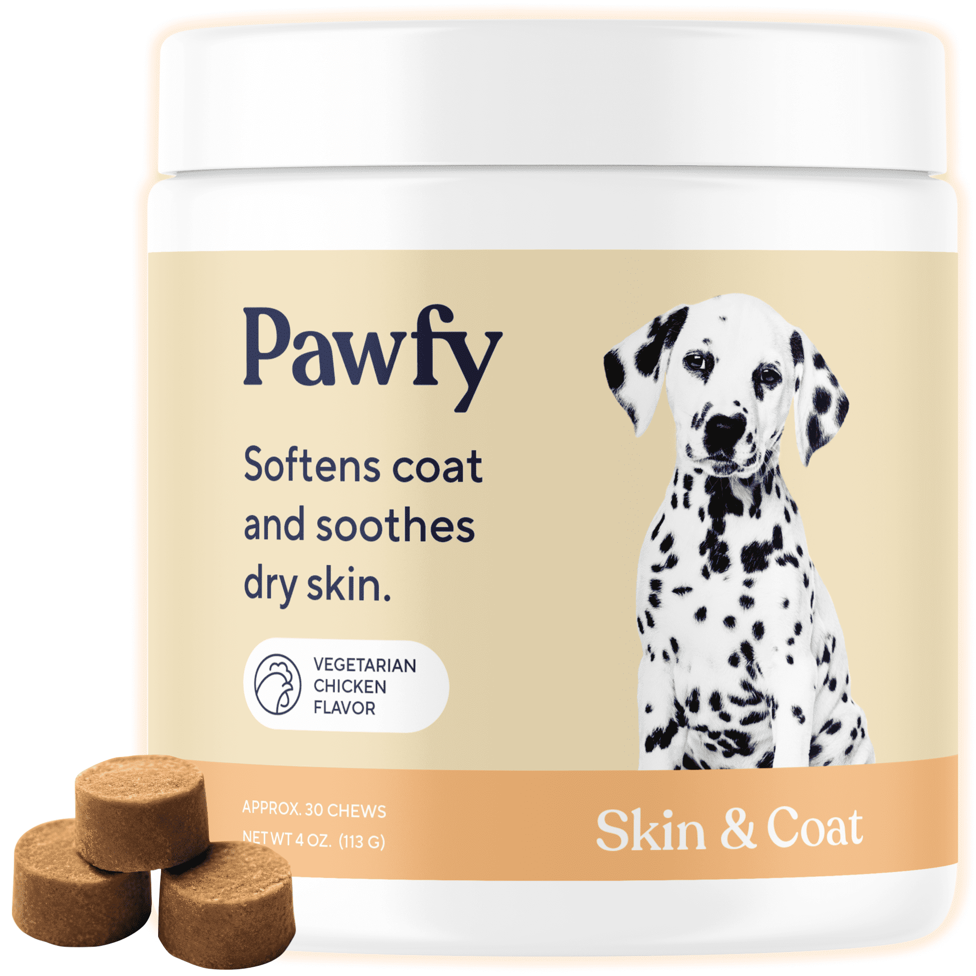 Pawfy dogs Skin & Coat Soft Chews | Allergies | Itching | Licking | Paw Biting | Scratching & More