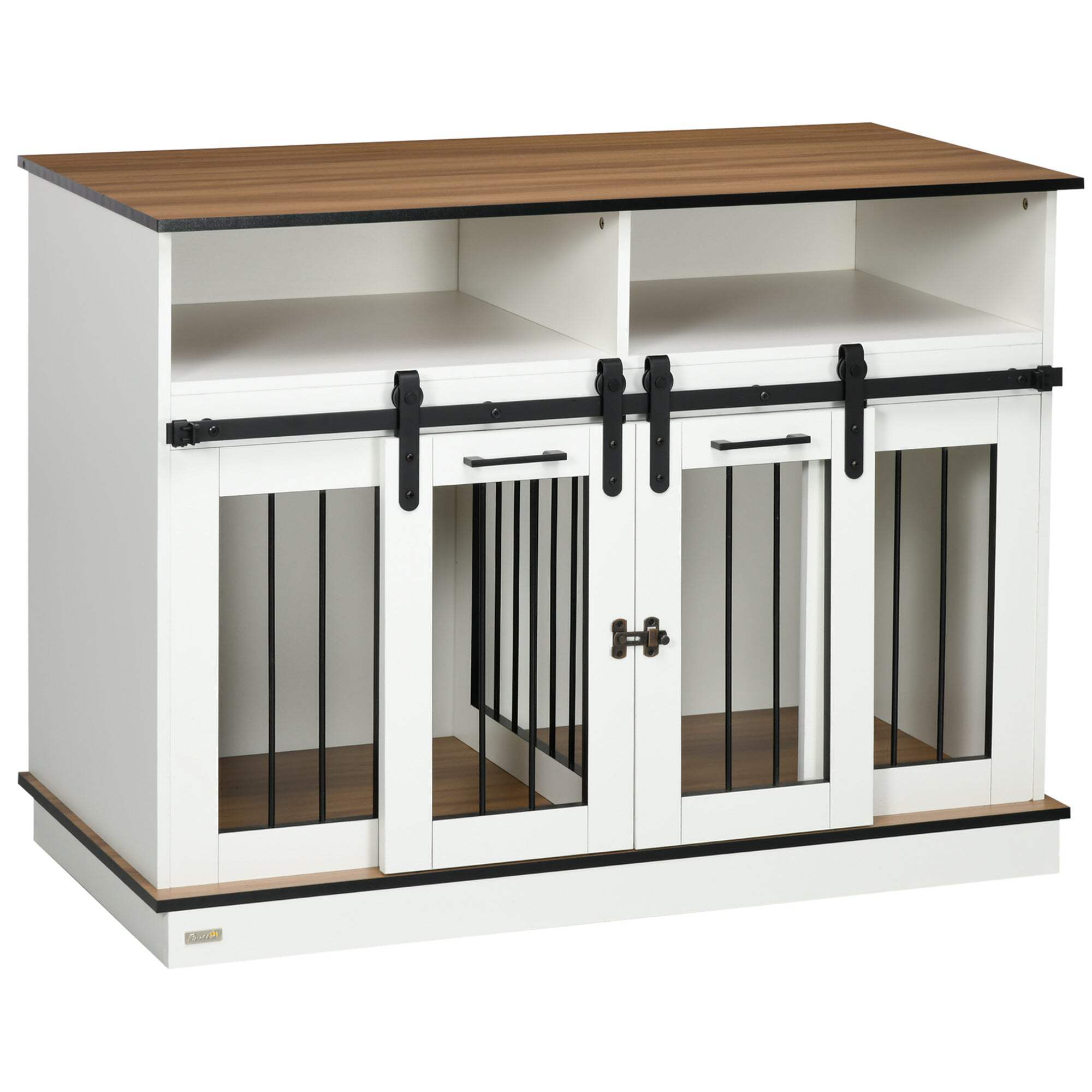 Pawhut Dog Crate Furniture For Large Dogs Or Double Dog Kennel For