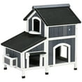 Pawhut Outdoor Cat House With WeatherResistant Roof & Garden Bed