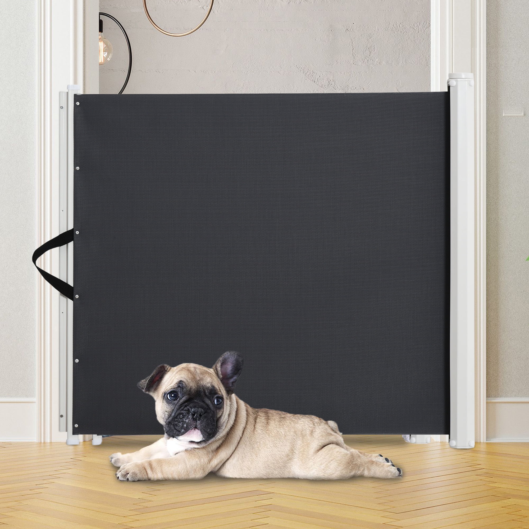 Pawhut Retractable Pet Safety Barrier Gate for Dogs, PVC, 2.25"45.25
