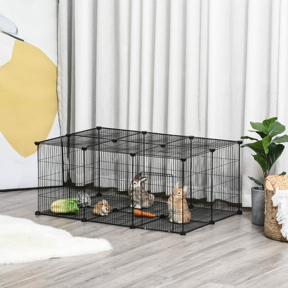 Pawhut Small Animal Cage Indoor Outdoor for Rabbit Chinchilla Hedgehog Guinea Pig