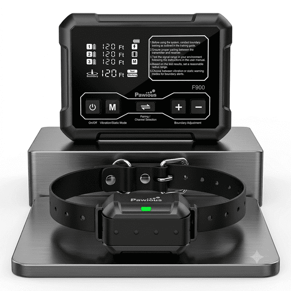 Pawious Wireless Dog Fence - High Precision Containment System for Up to 5 Acres Coverage Area