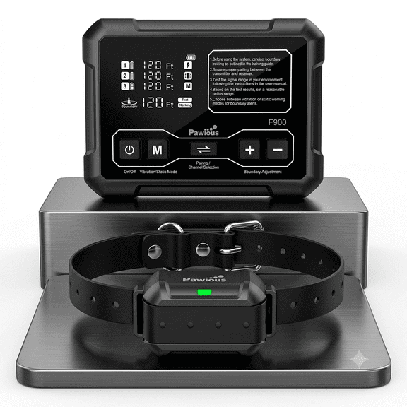 Pawious Wireless Dog Fence - High Precision Containment System for Up to 5 Acres Coverage Area