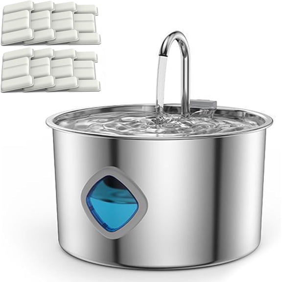 Water Fountain for Cats, Developed Specifically for Cat Safety, 4-Stage Filtration/Silent Pump/Healthy Water, 3.2L/108oz Large for 12-13 Days of Use, Water Fountain