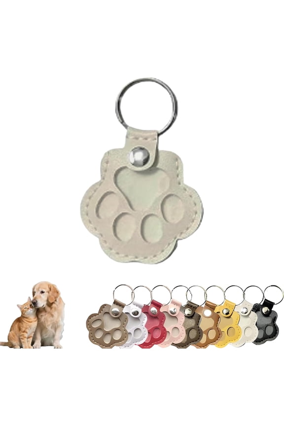 Pawkeys, The Paw Print Keepsake That Keeps Them Close, Cat Fur Memory Charm, Leather Paw Print Pet Fur Keepsake Keychain