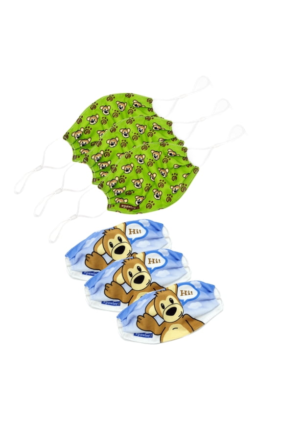 Pawley The Bear Adjustable Face Masks (6 Pack)