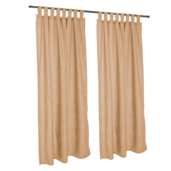 Pawleys Island Solid Semi-Sheer Tap Top Single Curtain Panel