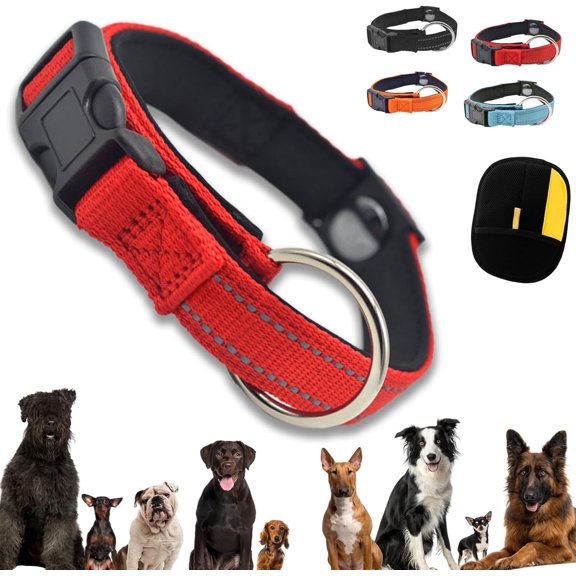 Pawliberation Magnetic Dog Collar,Double-Layer Fabric with Breathable and Reflective Design,Perfect for small dogs and large dogs