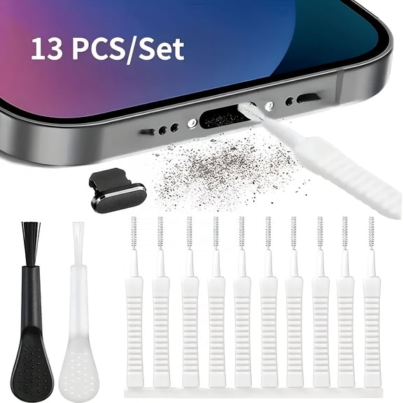 Pawlora 2026 New 1 Set Cleaning Kit for Phone Ports and Computer Keyboards Reusable Small Brushes Charging Port Cleaners for Efficient Debris Removal