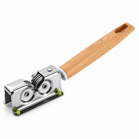 Pawlora 2026 New Handheld Manual Knife Sharpener,Rotating Steel Wheel Sharpening Discs,Easy to Hold Wood Handle for Kitchen,Knives,Scissors,Garden Tools,Cutlery