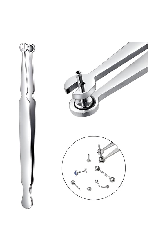 2026 New Multi-Purpose Piercing Clamp Tool,Piercing Removal Tool-Perfect to Change and Remove Cartilage,Lip and Nose Jewelry,Remove Ball Back Earrings