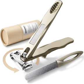 Pawlora 2026 New Side Nail Clippers,360 Degree Rotary Angled Fingernail Clipper,Long Handle Stainless Steel Toenail Clippers Cutters,Toe Nail Clippers for Seniors Men Women