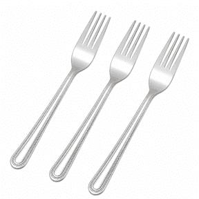 Pawlora 3 Pcs Forks Combination Small Salad Forks Stainless Steel Creative Polka Dot Pattern Small Food Forks