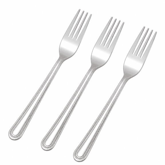 Pawlora 3 Pcs Forks Combination Small Salad Forks Stainless Steel Creative Polka Dot Pattern Small Food Forks