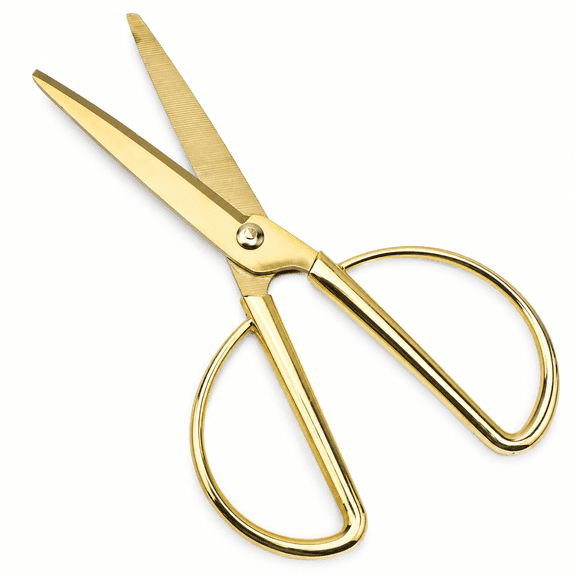Pawlora 6.5" Vintage Gold Craft Scissors,Sharp Stainless Steel Professional Tailor Shears for Cutting Fabric Leather Sewing & Diy Crafts Cute Scissors