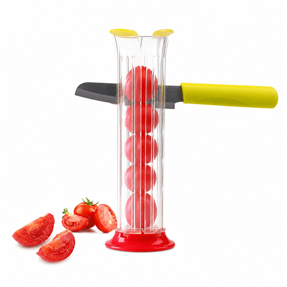 Pawlora Grape Cutter Grape Tomato Cutter,Kitchen Tool for Slicing Small Fruits Vegetables,Pizza Fruit Divider for Salad Making,Stainless Steel Cutter for Home Restaurant