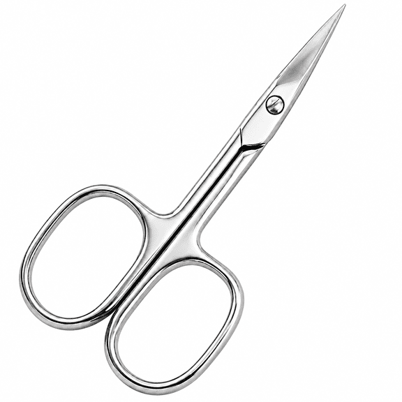 Pawlora Left Handed Nail Scissors Curved Cuticle Manicure Tool|Mirror Polished Stainless Steel Cutting,Fingernail Toenail Eyebrow Trimming,Men Women Use