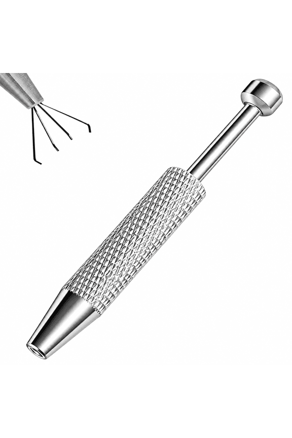 Piercing Ball Grabber, 16G 18G Flat Back Earrings Piercing Guide Needle Tool, Surgical Steel Internally Threaded Push Pin External Thread Assistant Body Piercing Kit for Ear Nose Lip Tool