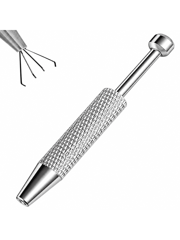 Piercing Ball Grabber, 16G 18G Flat Back Earrings Piercing Guide Needle Tool, Surgical Steel Internally Threaded Push Pin External Thread Assistant Body Piercing Kit for Ear Nose Lip Tool