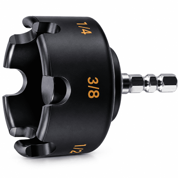 Pawlora Threaded Rod Nut Runner Drill Attachment,Nut Zipper Tool Compatible with 1/4",3/8",1/2" Threaded Rods,Reinforced Plastic Housing and Stainless Steel Handle for Construction&Diy