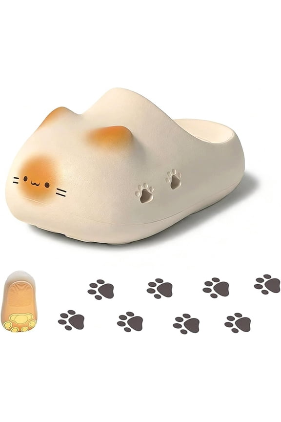 Pawly Prints Slippers, Cat Paw Print Shoe Summer For Women and Men Fluffy EVA House Slippers