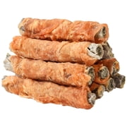 Pawmate Chicken Wrapped Cod Fish Skin Stick Dog Treats, Omega3 Cod Twist Dog Chews, Teeth Cleaning for All Dogs, 11 oz