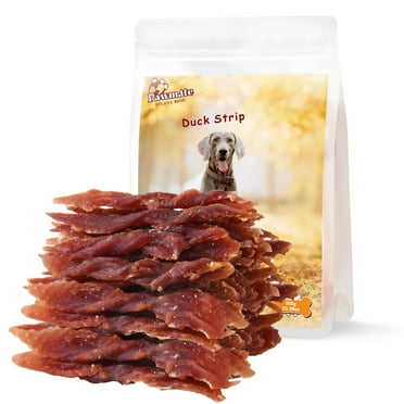 Pawmate Duck Jerky Dog Treats, Premium Jerky Healthy Snacks for Small Medium Large Dogs, 27-30ct Bag