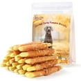 Pawmate Promote Digestion Natural Dog Treats, Chicken Wrapped Pumpkin