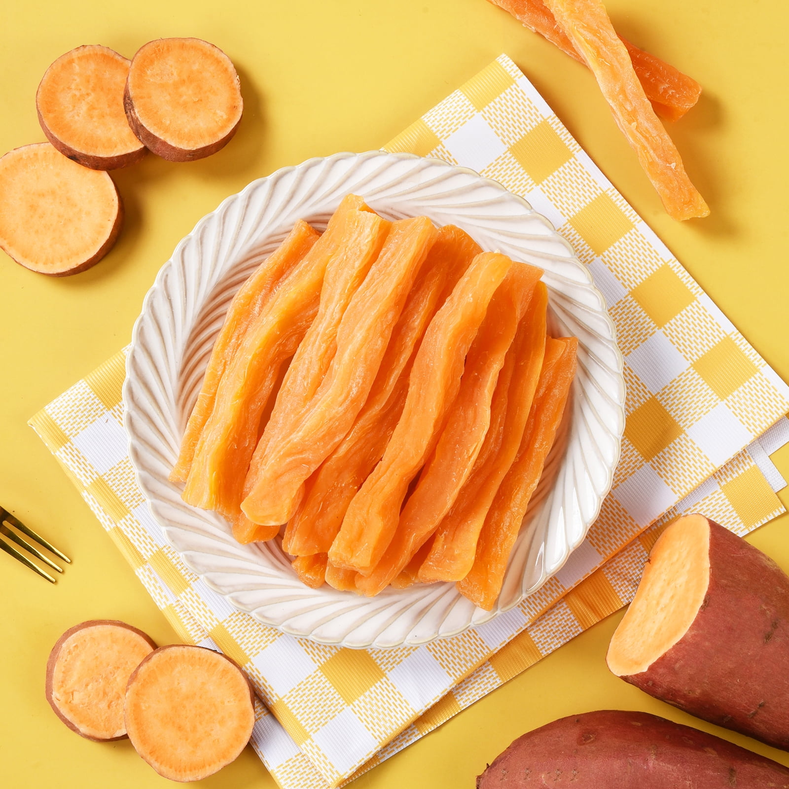 Pawmate Sweet Potato Fries Dog Treats, Healthy Natural Low Fat Grain Free Treats, Gluten Free