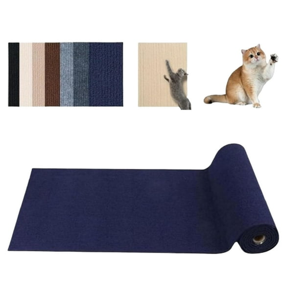 Pawmingle Cat Scratching Carpet, Pawmingle 1, Sticky Scratch Wall Mat for Cats, Trimmable Multifunctional Cat Scratching Carpet for Indoor Sofa Corner Furniture Protector (Blue, 23.6in*39.4in)