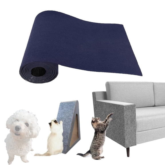 Pawmingle Self-Adhesive Cat Scratching Carpet for Indoor Sofa Wall Corner Use, Cuttable Scratch Mat Protector with Non-Woven Surface