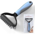 thumbnail image 1 of Pawmingle Self Cleaning Slicker Brush for Cats & Dogs, 2 Sided Deshedding Grooming for Shedding, Deshedding Hair Brush Puppy for Haired Dogs, Pet Dematting Rakes Pet Supplies Accessories, 1 of 1