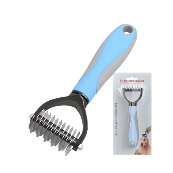 2 In 1 Pet Self Detangling Grooming Rake Deshedding Undercoat Tool