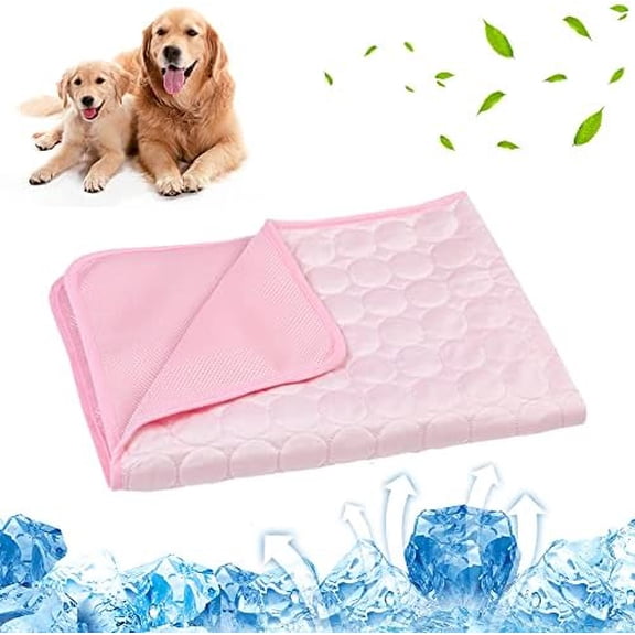 Pawolaf Dog Cooling Mat, Reusable Pet Cool Mat, Washable Puppy Training Pad, Easy-Fold Pet Cool Mat for Home Travel, Self Cooling Pad for Dogs Cats in Hot Summer