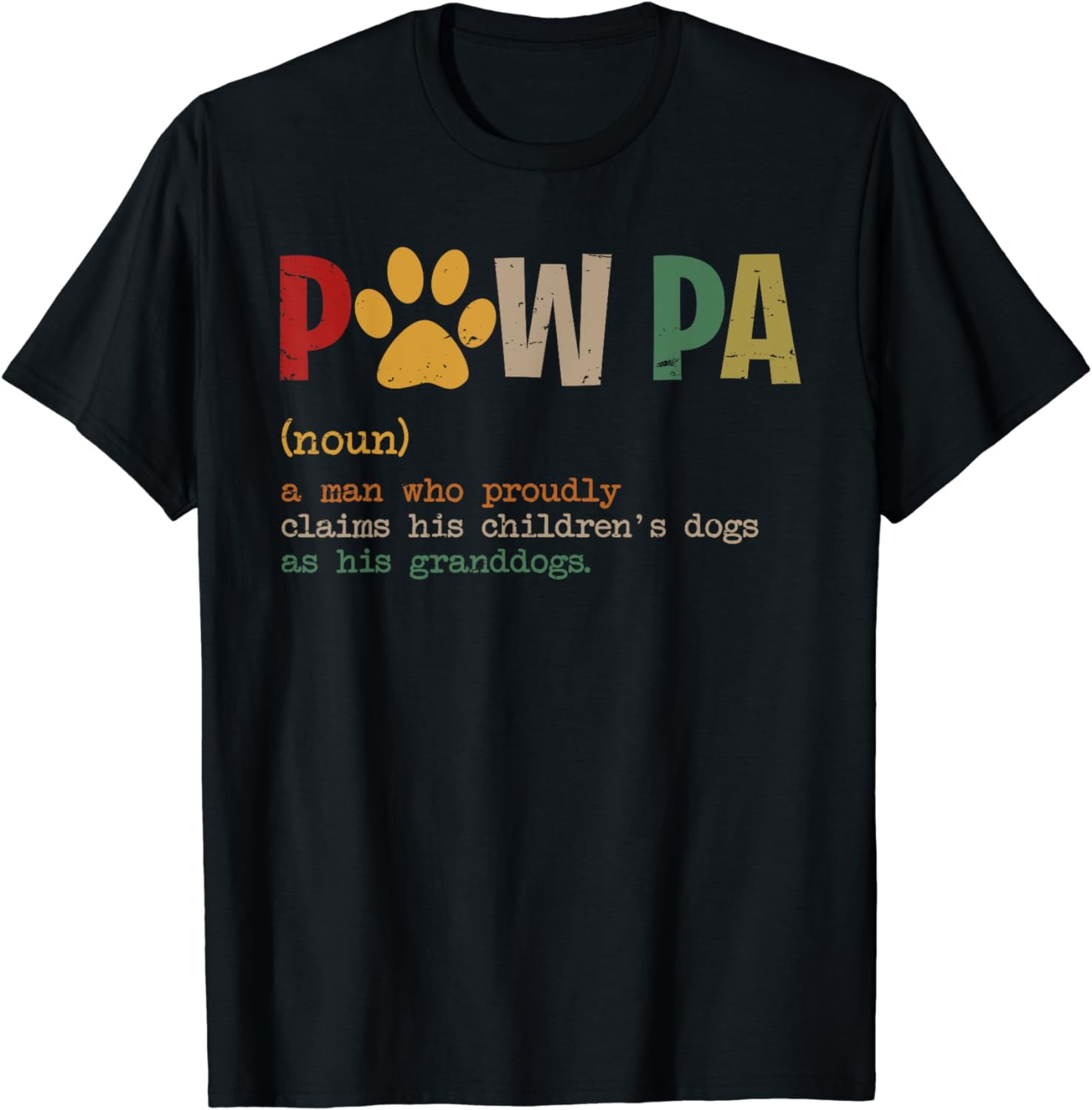 Pawpa Grand Paw Grandpa Dog Dad Definition Father's Day T-Shirt -  Walmart.com