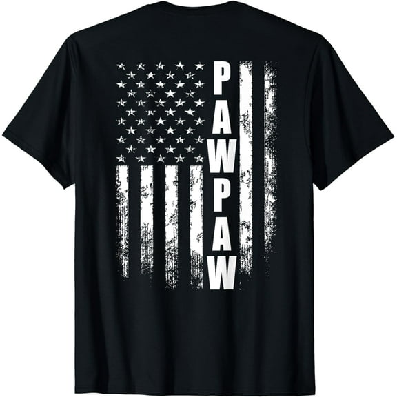 Pawpaw America Flag Gift For Men Father's day T-Shirt