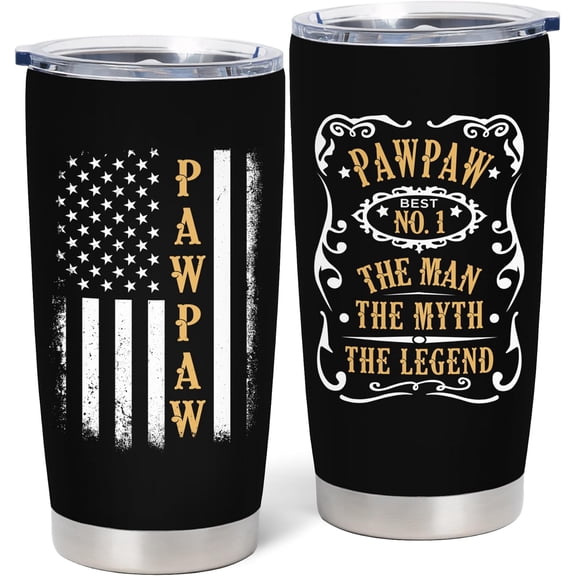 Pawpaw Gifts for Men, Best Paw Paw Gifts from Grandkids, Pawpaw Christmas Gifts from Grandchildren,Pawpaw Gifts for Grandpa, Paw Paw Gifts, Pawpaw Tumbler 20 Oz