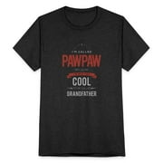 Pawpaw - I'M Way Too Cool To Be Called Grandfath Unisex Tri-Blend T-Shirt