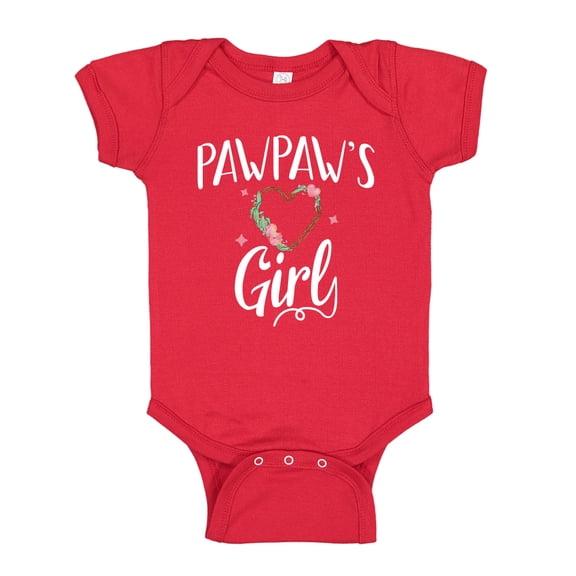 Pawpaw's Girl Baby Bodysuit One Piece 24 mo Red