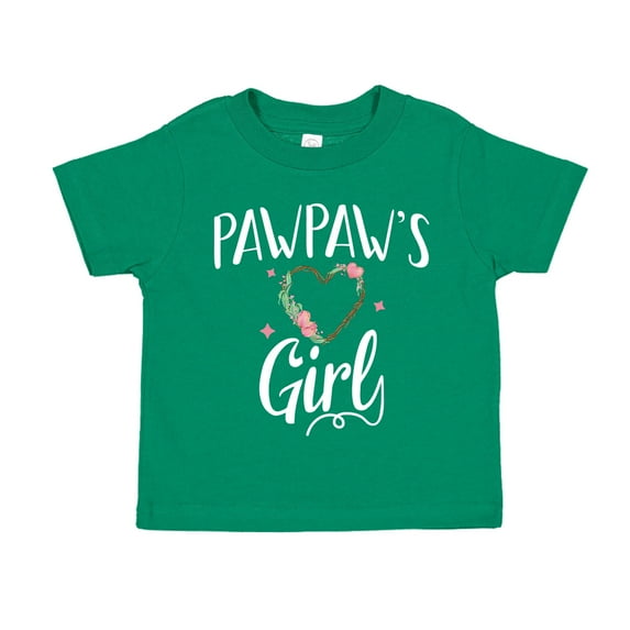 Pawpaw's Girl Toddler T-Shirt 3T Kelly Green
