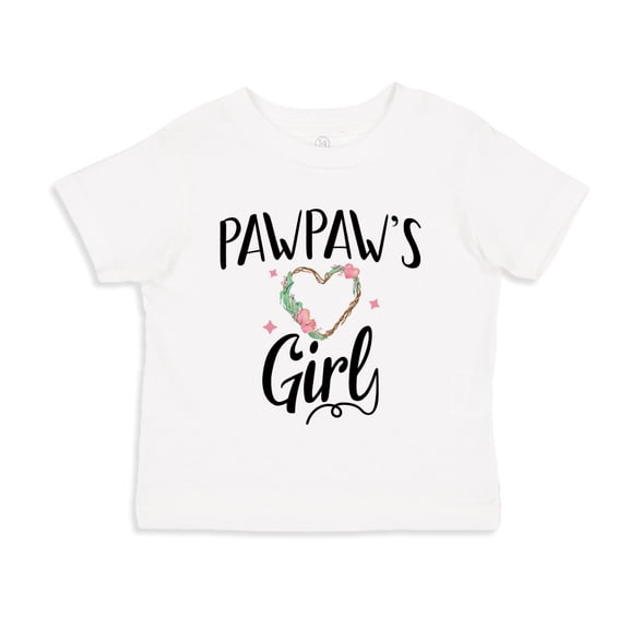 Pawpaw's Girl Toddler T-Shirt 3T White